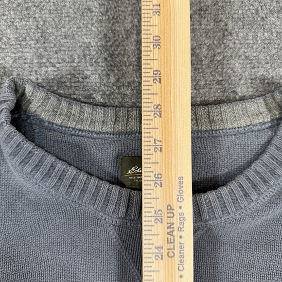 Eddie Bauer Sweater Men‎ XL Blue Knit Vintage Y2K Pullover Long Sleeve Outdoors - Picture 5 of 11